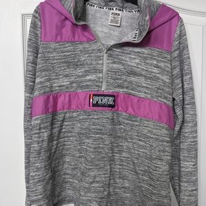 Pink Quarter zip Hoodie